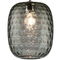 Lampada Sospesa in Vetro Veneziano e Metallo Cromato Made in Italy - Calima