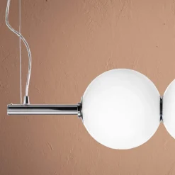Lampada Sospesa in Vetro Veneziano Incamiciato Soffiato a Mano - Jupiter