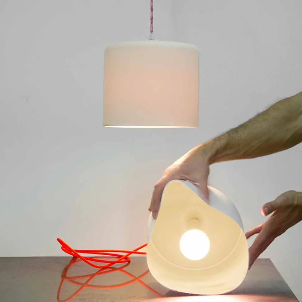 Lampada sospesa moderna In-es.artdesign Candle 2 in colorata laprene