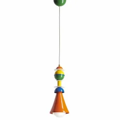 Lampada sospesa moderna multicolor Slide Otello Hanging, made in Italy