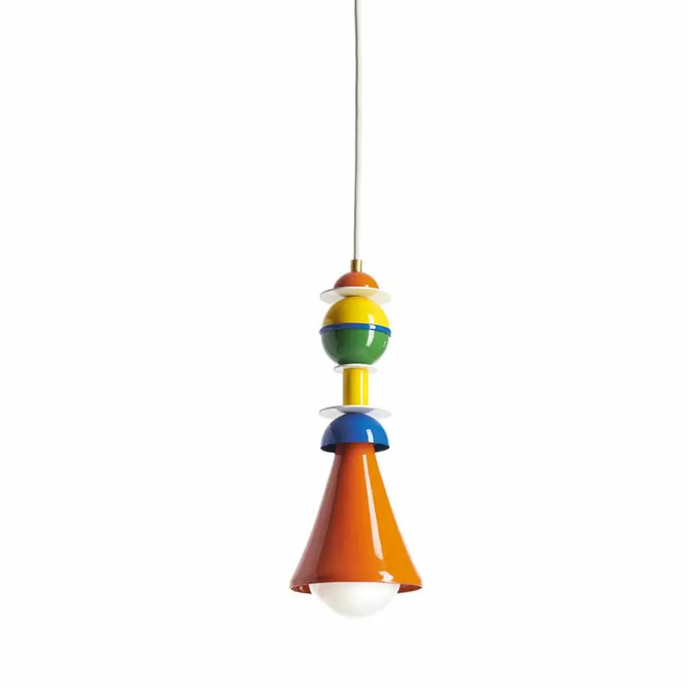 Lampada sospesa moderna multicolor Slide Otello Hanging, made in Italy