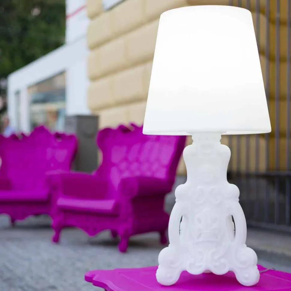 Lampada tavolo Slide Lady of Love di design luminosa made in Italy