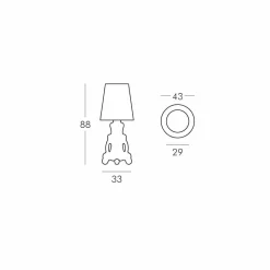 Lampada tavolo Slide Lady of Love di design luminosa made in Italy