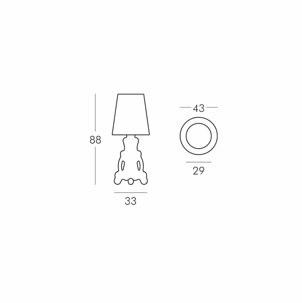 Lampada tavolo Slide Lady of Love di design luminosa made in Italy