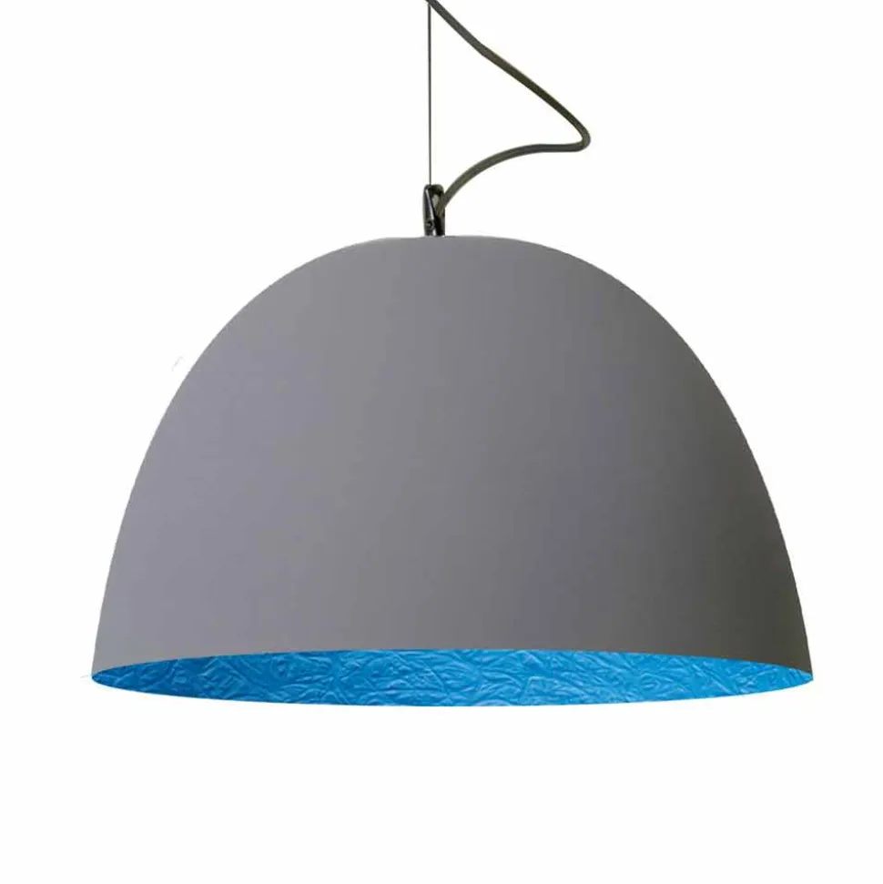 Lampada verniciata a sospensione In-es.artdesign H2o Cemento moderna