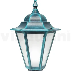 Lampioncino da Giardino in Vetro Sabbiato e 5 Finiture di Alluminio - Pinako