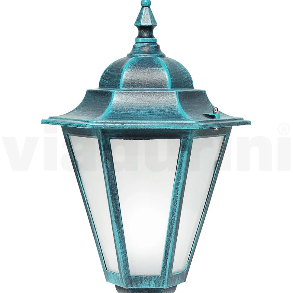 Lampioncino da Giardino in Vetro Sabbiato e 5 Finiture di Alluminio - Pinako