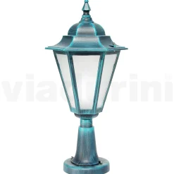Lampioncino da Giardino in Vetro Sabbiato e 5 Finiture di Alluminio - Pinako