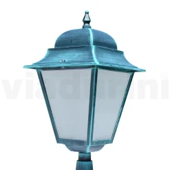 Lampioncino per Esterno in Alluminio e Vetro Sabbiato Made in Italy - Alchimista