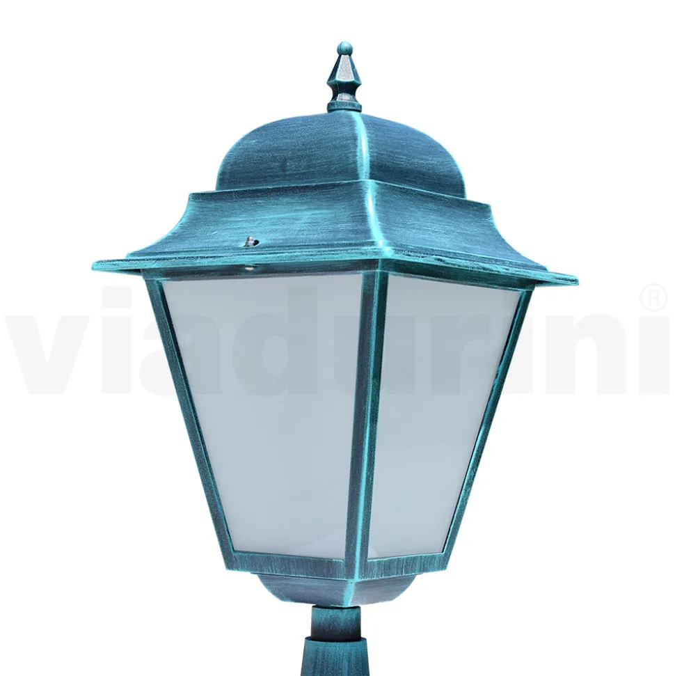Lampioncino per Esterno in Alluminio e Vetro Sabbiato Made in Italy - Alchimista