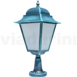 Lampioncino per Esterno in Alluminio e Vetro Sabbiato Made in Italy - Alchimista