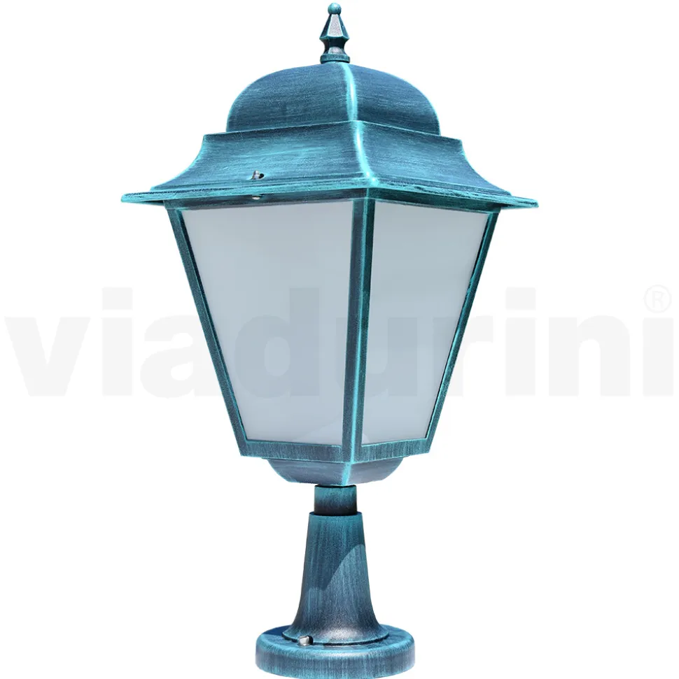 Lampioncino per Esterno in Alluminio e Vetro Sabbiato Made in Italy - Alchimista