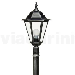 Lampione Alto 154 cm da Giardino in Vetro e 5 Finiture di Alluminio - Pinako