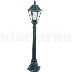 Lampione Alto 117 cm da Giardino in Vetro e 5 Finiture di Alluminio - Pinako