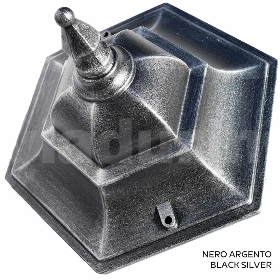 Lampione Alto 179 cm da Giardino in Vetro e 5 Finiture di Alluminio - Pinako