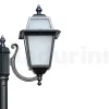 Lampione Alto 238 cm da Giardino in Alluminio Antracite e Vetro Sabbiato - Elric