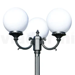 Lampione Alto 242 cm in Acrilico e Alluminio Antracite Made in Italy - Trovaantracite