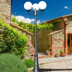 Lampione Alto 212 cm in Acrilico e Alluminio Antracite Made in Italy - Trovaantracite