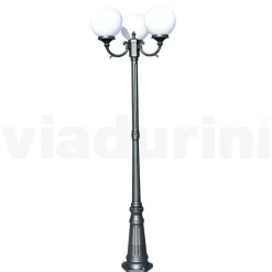 Lampione Alto 212 cm in Acrilico e Alluminio Antracite Made in Italy - Trovaantracite