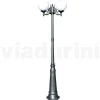 Lampione Alto 230 cm in Acrilico e Alluminio Antracite Made in Italy - Trovaantracite