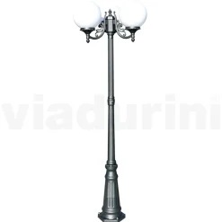 Lampione Alto 200 cm in Acrilico e Alluminio Antracite Made in Italy - Trovaantracite