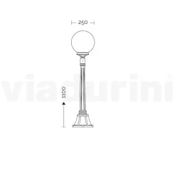 Lampione Alto 110 cm in Acrilico e Alluminio Antracite Made in Italy - Trovaantracite