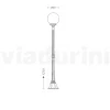 Lampione Alto 172 cm in Acrilico e Alluminio Antracite Made in Italy - Trovaantracite
