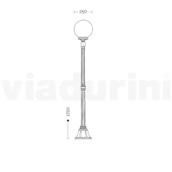 Lampione Alto 172 cm in Acrilico e Alluminio Antracite Made in Italy - Trovaantracite