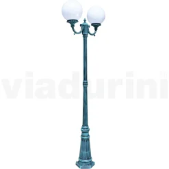 Lampione Alto 212 cm in Acrilico e Alluminio Nero Made in Italy - Trovanero
