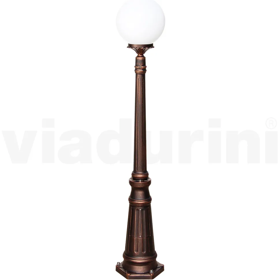 Lampione Alto 145 cm in Acrilico e Alluminio Nero Made in Italy - Trovanero