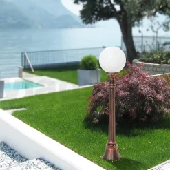 Lampione Alto 110 cm in Acrilico e Alluminio Nero Made in Italy - Trovanero