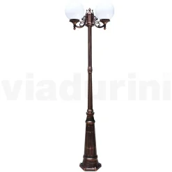 Lampione Alto 230 cm in Acrilico e Alluminio Nero Made in Italy - Trovanero