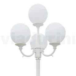 Lampione Alto 270 cm in Acrilico e Alluminio Bianco Made in Italy - Trovabianco