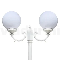 Lampione Alto 212 cm in Acrilico e Alluminio Bianco Made in Italy - Trovabianco