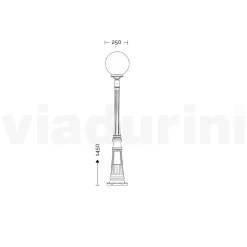 Lampione Alto 145 cm in Acrilico e Alluminio Bianco Made in Italy - Trovabianco