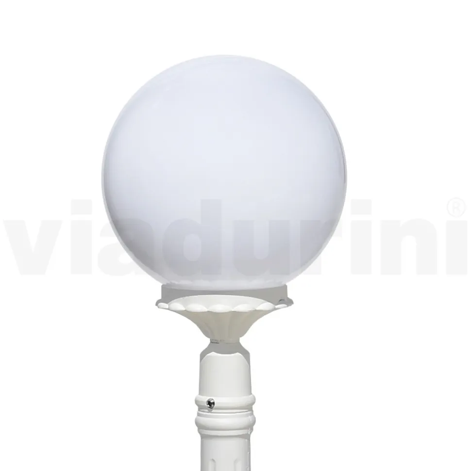 Lampione Alto 145 cm in Acrilico e Alluminio Bianco Made in Italy - Trovabianco