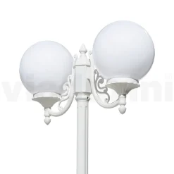 Lampione Alto 230 cm in Acrilico e Alluminio Bianco Made in Italy - Trovabianco
