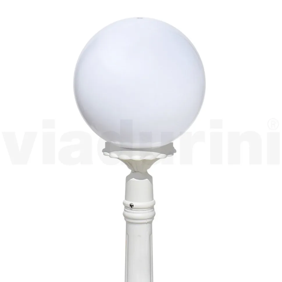Lampione Alto 110 cm in Acrilico e Alluminio Bianco Made in Italy - Trovabianco