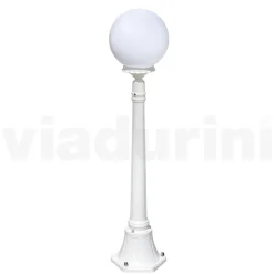 Lampione Alto 110 cm in Acrilico e Alluminio Bianco Made in Italy - Trovabianco