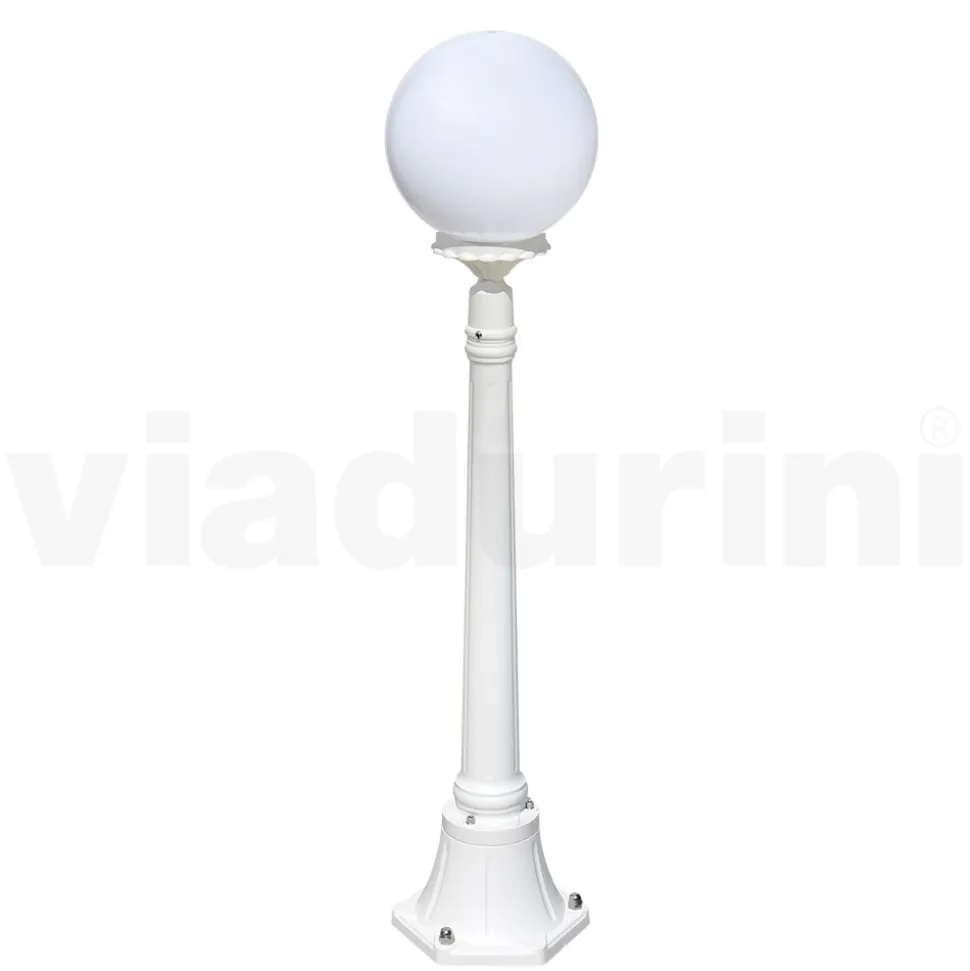 Lampione Alto 110 cm in Acrilico e Alluminio Bianco Made in Italy - Trovabianco