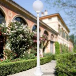 Lampione Alto 172 cm in Acrilico e Alluminio Bianco Made in Italy - Trovabianco