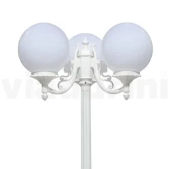 Lampione Alto 200 cm in Acrilico e Alluminio Bianco Made in Italy - Trovabianco