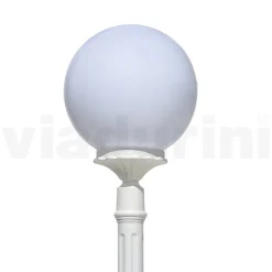 Lampione Alto 208 cm in Acrilico e Alluminio Bianco Made in Italy - Trovabianco