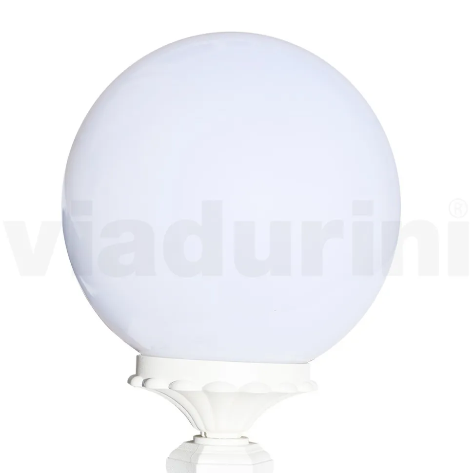 Lampione Alto 47 cm in Acrilico e Alluminio Bianco Made in Italy - Trovabianco