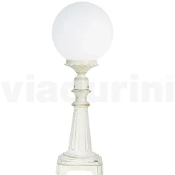 Lampione Alto 69 cm in Acrilico e Alluminio Bianco Made in Italy - Trovabianco