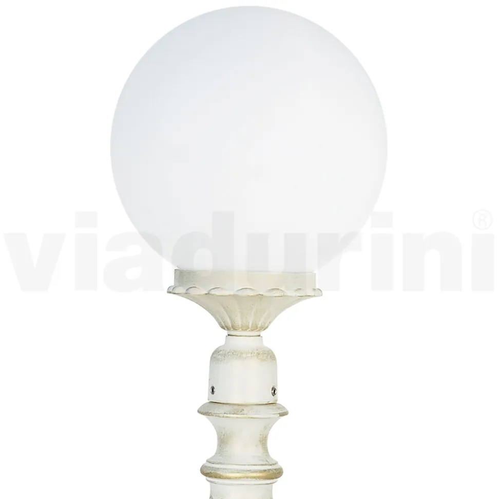 Lampione Alto 69 cm in Acrilico e Alluminio Bianco Made in Italy - Trovabianco