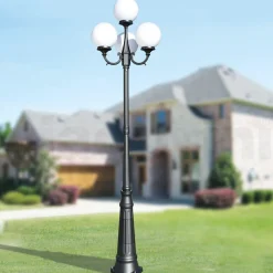 Lampione Alto 270 cm in Acrilico e Alluminio Antracite Made in Italy - Trovaantracite