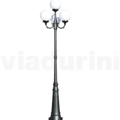 Lampione Alto 270 cm in Acrilico e Alluminio Antracite Made in Italy - Trovaantracite