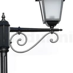 Lampione Alto 255 cm in Vetro e Alluminio Antracite Made in Italy - Scintilla