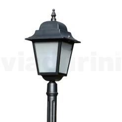 Lampione Alto 214 cm in Vetro e Alluminio Antracite Made in Italy - Scintilla